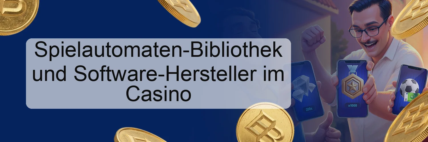 Spielautomaten-Bibliothek und Software-Hersteller im Casino